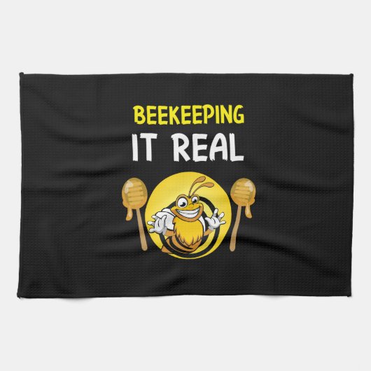 Bienenerhalterin Art BeeKeeping It Real Geschirrtuch (Horizontal)