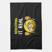 Bienenerhalterin Art BeeKeeping It Real Geschirrtuch (Vertikal)