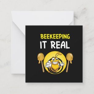 Bienenerhalterin Art BeeKeeping It Real Mitteilungskarte