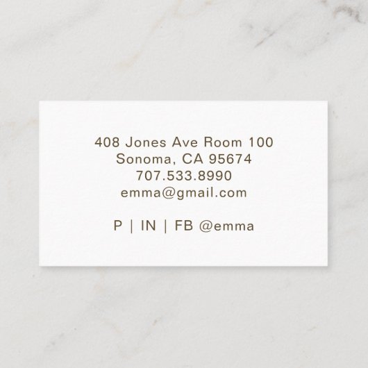 Bienenerkennung Kinderbetreuung Babysitting Visitenkarte (Rückseite)