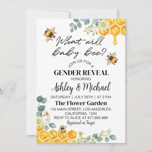 Bienenerkrankung Einladung (Vorderseite)