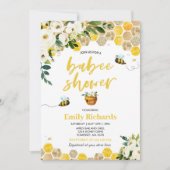 Bienenerlebnisdusche Einladung Blumenkuchen Dusche (Vorderseite)