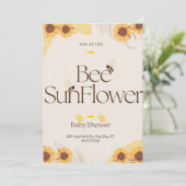 Bienenerlebnisdusche Einladung Frühlingsblumen (Stehend Vorderseite)