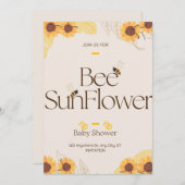 Bienenerlebnisdusche Einladung Frühlingsblumen (Vorne/Hinten)