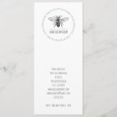 Bienenerzeugnis Menükarte (Rückseite)