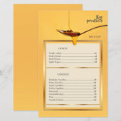 Bienenerzeugnisse Honigkerze Goldene Rahmen Preisl (Vorne/Hinten)