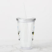 Bienenfigur mit Schnurrbart-Sonnenbrille Bee Easy Acryltrinkbecher (Links)