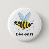 Bienenfigur mit Schnurrbart-Sonnenbrille Bee Easy Button (Vorderseite)