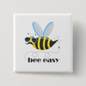 Bienenfigur mit Schnurrbart-Sonnenbrille Bee Easy Button (Vorderseite)