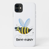 Bienenfigur mit Schnurrbart-Sonnenbrille Bee Easy Case-Mate iPhone Hülle (Rückseite)