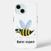 Bienenfigur mit Schnurrbart-Sonnenbrille Bee Easy Case-Mate iPhone Hülle (Rückseite)