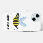 Bienenfigur mit Schnurrbart-Sonnenbrille Bee Easy Case-Mate iPhone Hülle (Rückseite (Horizontal))