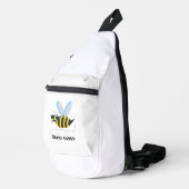 Bienenfigur mit Schnurrbart-Sonnenbrille Bee Easy Crossbody Bag (Rechte Ecke)