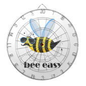 Bienenfigur mit Schnurrbart-Sonnenbrille Bee Easy Dartscheibe (vorne)