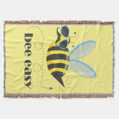 Bienenfigur mit Schnurrbart-Sonnenbrille Bee Easy Decke (Vorderseite)