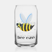 Bienenfigur mit Schnurrbart-Sonnenbrille Bee Easy Dosenglas (Rückseite)