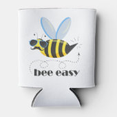 Bienenfigur mit Schnurrbart-Sonnenbrille Bee Easy Dosenkühler (Vorderseite)