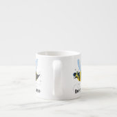 Bienenfigur mit Schnurrbart-Sonnenbrille Bee Easy Espressotasse (Rückseite)