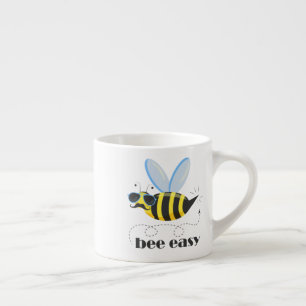 Bienenfigur mit Schnurrbart-Sonnenbrille Bee Easy Espressotasse