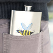 Bienenfigur mit Schnurrbart-Sonnenbrille Bee Easy Flachmann (Beispiel)