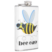 Bienenfigur mit Schnurrbart-Sonnenbrille Bee Easy Flachmann (Rechts)