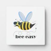Bienenfigur mit Schnurrbart-Sonnenbrille Bee Easy Fotoplatte (Vorderseite)