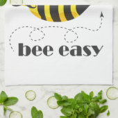 Bienenfigur mit Schnurrbart-Sonnenbrille Bee Easy Geschirrtuch (Gefaltet)