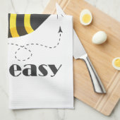 Bienenfigur mit Schnurrbart-Sonnenbrille Bee Easy Geschirrtuch (Viertel Falte)