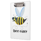 Bienenfigur mit Schnurrbart-Sonnenbrille Bee Easy Klemmbrett (Links)