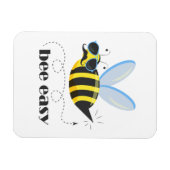 Bienenfigur mit Schnurrbart-Sonnenbrille Bee Easy Magnet (Horizontal)