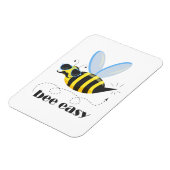 Bienenfigur mit Schnurrbart-Sonnenbrille Bee Easy Magnet (Linke Seite)