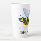 Bienenfigur mit Schnurrbart-Sonnenbrille Bee Easy Milchtasse (Vorderseite)