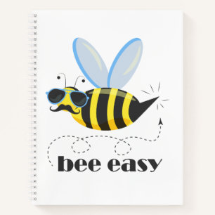Bienenfigur mit Schnurrbart-Sonnenbrille Bee Easy Notizblock