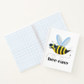 Bienenfigur mit Schnurrbart-Sonnenbrille Bee Easy Notizblock (Innenseite)