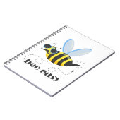 Bienenfigur mit Schnurrbart-Sonnenbrille Bee Easy Notizblock (Linke Seite)