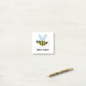Bienenfigur mit Schnurrbart-Sonnenbrille Bee Easy Post-it Klebezettel (Auf Schreibtisch)
