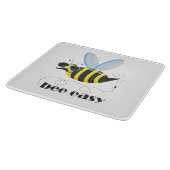 Bienenfigur mit Schnurrbart-Sonnenbrille Bee Easy Schneidebrett (Ecke)