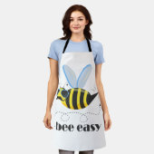 Bienenfigur mit Schnurrbart-Sonnenbrille Bee Easy Schürze (Getragen)