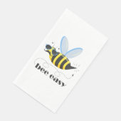 Bienenfigur mit Schnurrbart-Sonnenbrille Bee Easy Serviette (Ecke)
