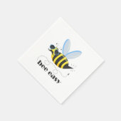 Bienenfigur mit Schnurrbart-Sonnenbrille Bee Easy Serviette (Ecke)