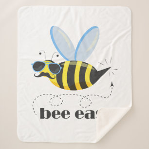Bienenfigur mit Schnurrbart-Sonnenbrille Bee Easy Sherpadecke