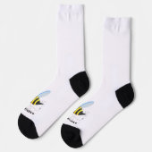 Bienenfigur mit Schnurrbart-Sonnenbrille Bee Easy Socken (Linkes Detail)