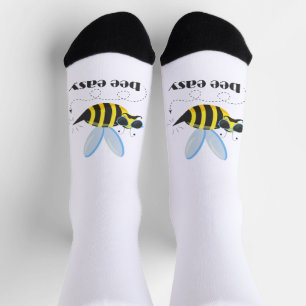 Bienenfigur mit Schnurrbart-Sonnenbrille Bee Easy Socken