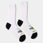 Bienenfigur mit Schnurrbart-Sonnenbrille Bee Easy Socken (Rechts)
