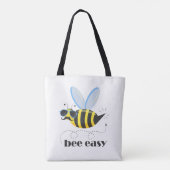 Bienenfigur mit Schnurrbart-Sonnenbrille Bee Easy Tasche (Rückseite)