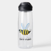 Bienenfigur mit Schnurrbart-Sonnenbrille Bee Easy Trinkflasche (Rückseite)