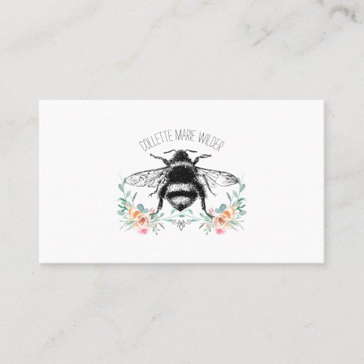 Bienenflora-Blumenkarte Visitenkarte (Vorderseite)