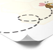 Bienenflorale Honigwaben - Gender-Zeichen Poster (Ecke)