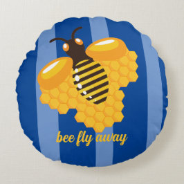 Bienenflug Rundes Kissen