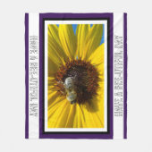 Bienenfoto Fleecedecke (Vorderseite)